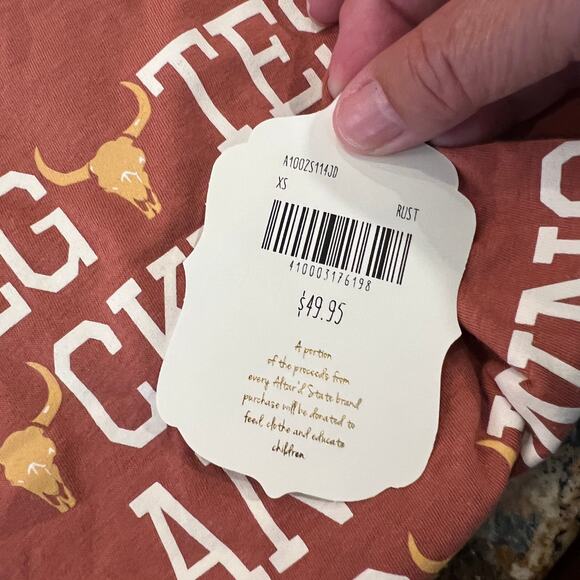 NWT Altar'd State University of Texas "Tailgates, Tackles & Football" Shirt - Picture 8 of 8